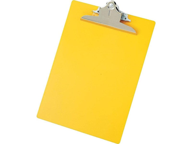 Saunders 21605 Recycled Plastic Clipboard w/Ruler Edge, 1" Clip Cap, 8 1/2 x 12 Sheets, Yellow - Image 4